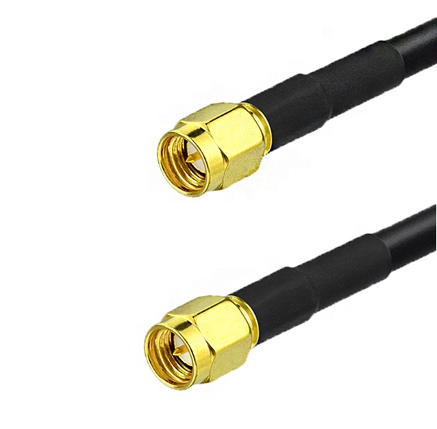 Kabel antenowy 1m niskostratny RG58u SMA wtyk / SMA wtyk